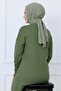 Patterned Long Mercerized Cardigan N3193 Çağla - 4