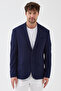 Egisto Men's Navy Blue Flexible Stretch Fabric Cotton Blended Slim Fit Spring-Summer Sports Blazer Jacket - 5