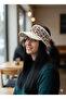 Plush Leopard Pattern Visor Hat Elastic Imported Product - 2