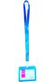 ID Badge Holder with Lanyard, Blue, Horizontal Card Holder, Name Tag Display - 2