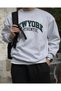 Newyork Printed Crew Neck Fleece-Lined Plain Sweatshirt