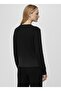 Women's Floral Appliqué Fine Textured Knitwear Sweater – Black - 4