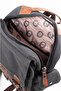Small Size 30 cm Canvas Tarpaulin Waterproof Fabric Daily Backpack Black U571 - 6