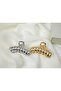 Tk009 Set of 2 Twisted Gold & Silver Hair Clips - 2