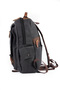 Medium Size 37cm Canvas Tarpaulin Waterproof Fabric School Travel Backpack Bag Black U577 - 4