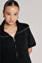 Women's Black Beard Zipper Dress - 3