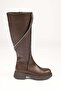 Laceless Zippered Thermo Sole Genuine Leather Boots 334-1000 Women's Boots - 5