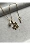 Star Detailed Real Pearl Steel Necklace Handmade - 3