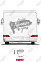 The Adventure Written Road Sign Visual Caravan Sticker Decal