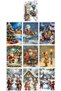 Set of Postcards Owl Bag New Year's Christmas Series of 10 (10X15 cm)
