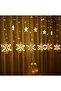 New Year Led Curtain Light 3 Meters Snowflake & Star Pattern Animated Daylight 3000K Ip44 Outdoor - 3