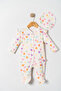 Printed Baby Romper with Hat and Heart Newborn Hospital Take-Home Cotton Sleeping Body Suit Snap Fastener Basic 16 - 2