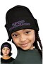Kpop Demon Hunters Written Outdoor Foldable Beanie, Huntrix Printed Ribbed Knit Winter Hat