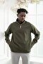 Regular Fit Zippered Mock Neck Cotton Thessaloniki Fabric Sweater with Side Pockets - 2