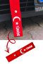 Ayyıldız Patterned Turkish Flag Torpedo Protector Plush Cover & Turkish Flag Car Accessory Set - 6