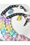 Eyeglass Chain – Pink Acrylic & Black Aluminum, Teddy Bear Charm – Candy Series - 2