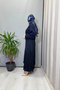 تنورة فيولا ذات طيات باللون الأزرق الداكن 5475 - 4