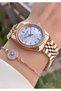 Brand Original Rose Gold Color 2 Years Warranty Steel Case Women's Wristwatch - with Bracelet Gift - 3
