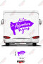 The Adventure Written Road Sign Visual Caravan Sticker Decal