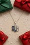 Steel Blue Stone Snowflake Women's Necklace - 2