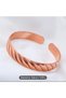 Putian 1Pc Vintage Boho Style Copper Bracelet for Women, Pure Copper Fashion Jewelry, Daily Wear - 2