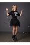 Girl's Bow Patterned Half Sleeve Design T-Shirt - 3