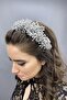 Light Gray Pollux Crystal Stone Henna and Bridal Crown - 2