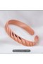 Putian 1Pc Vintage Boho Style Copper Bracelet for Women, Pure Copper Fashion Jewelry, Daily Wear - 4