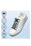 No Tie Shoe Laces - White, Black & Blue with Metal Capsules (Combo) - 2