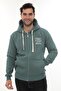 Men's Full Zip K Hooded Cotton Sweatshirt with Fleece Inside