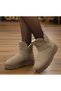 Ucg Model High-Sole Fur-Lined Suede Winter Women's Boots with Cirt Tape - 4