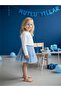 Baby Girl Elastic Waist Folded Blue Tutu Skirt - 4