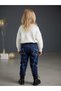 Girls' Soft Textured Pockets Star Embroidered Jeans - 5