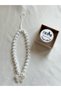 Transparent Butterfly Phone Charm Pearl Detailed Phone Lanyard Bag Lanyard - 4