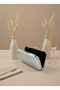 Silver Janjan Yanar Rotating Rainbow Chain Pearl Metal Handle Detailed Women's Evening Bag - 2