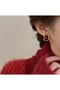 Burgundy Earring Set 4-Piece Elegant Women's Earrings - 3