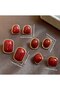 Burgundy Earring Set 4-Piece Elegant Women's Earrings - 5
