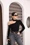 Off-The-Shoulder Asymmetric Detailed Long Sleeve Blouse - 3