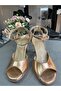 Gold Trace” Rose Gold Leather 8.5 cm 13 Points Butterfly Model Tango, Dance and Ballroom Shoes - 2