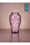 Luxury |   Petal |   Imported Decorative Glass Vase with Embossed Pattern |   15X15X25 cm - 5