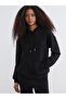 Black Oversize Women's Thick Hoodie