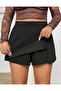 Women's Super Stretch Fabric Single Slit Shorts Skirt - 3