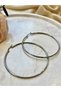 Silver Color Steel Hoop Earrings |   Simple and Stylish Medium Size Basic Hoop Earrings - 3