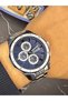 Men's Wristwatch – Stainless Steel Case – Steel Band – Navy Blue Dial – Chronograph Design - 5