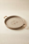 Round Metal Serving Tray with Wooden Handles 37 Cm,'Cappucino' - 4
