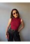 Women's Black Mock Neck Soft Touch Flexible Blouse - 2