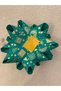 Green Bow Star Ornament Gift Package Decoration Set of 10 - Raffia Adhesive 9cm - 4