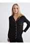 Black Shirt Collar Women's Pajama Set from Güli̇s Gi̇yi̇m - 2