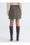 Lcwaikiki Classic Gray Tweed Plain Mini Women's Skirt - 4