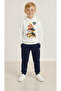 Boy's Christmas New Year Printed 3 Thread Fleece-Lined Hooded Winter Sweatshirt / Tracksuit Set - 2